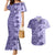 Polynesia Couples Matching Mermaid Dress and Hawaiian Shirt Hibiscus and Hawaiian Tribal Tattoo Retro Style Violet Color LT9 Violet - Polynesian Pride