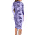 Polynesia Family Matching Long Sleeve Bodycon Dress and Hawaiian Shirt Hibiscus and Hawaiian Tribal Tattoo Retro Style Violet Color LT9 - Polynesian Pride