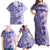 Polynesia Family Matching Off Shoulder Maxi Dress and Hawaiian Shirt Hibiscus and Hawaiian Tribal Tattoo Retro Style Violet Color LT9 - Polynesian Pride