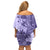 Polynesia Family Matching Off Shoulder Short Dress and Hawaiian Shirt Hibiscus and Hawaiian Tribal Tattoo Retro Style Violet Color LT9 - Polynesian Pride