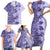 Polynesia Family Matching Short Sleeve Bodycon Dress and Hawaiian Shirt Hibiscus and Hawaiian Tribal Tattoo Retro Style Violet Color LT9 - Polynesian Pride