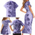 Polynesia Family Matching Short Sleeve Bodycon Dress and Hawaiian Shirt Hibiscus and Hawaiian Tribal Tattoo Retro Style Violet Color LT9 - Polynesian Pride