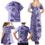 Polynesia Family Matching Summer Maxi Dress and Hawaiian Shirt Hibiscus and Hawaiian Tribal Tattoo Retro Style Violet Color LT9 - Polynesian Pride