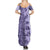 Polynesia Family Matching Summer Maxi Dress and Hawaiian Shirt Hibiscus and Hawaiian Tribal Tattoo Retro Style Violet Color LT9 - Polynesian Pride