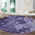 Polynesia Round Carpet Hibiscus and Hawaiian Tribal Tattoo Retro Style Violet Color LT9 - Polynesian Pride