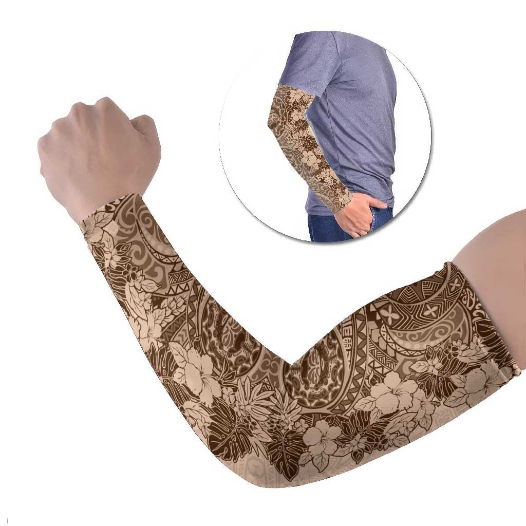 Polynesia Arm Sleeves Hibiscus Hawaiian Tribal Tattoo Retro Pink Pastel - Polynesian Pride