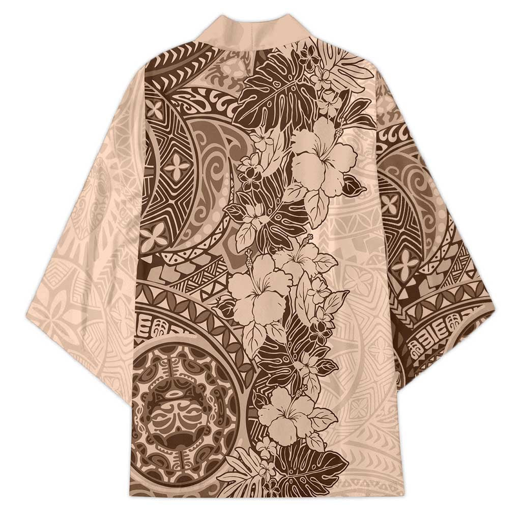 Polynesia Kimono Hibiscus Hawaiian Tribal Tattoo Retro Pink Pastel - Polynesian Pride