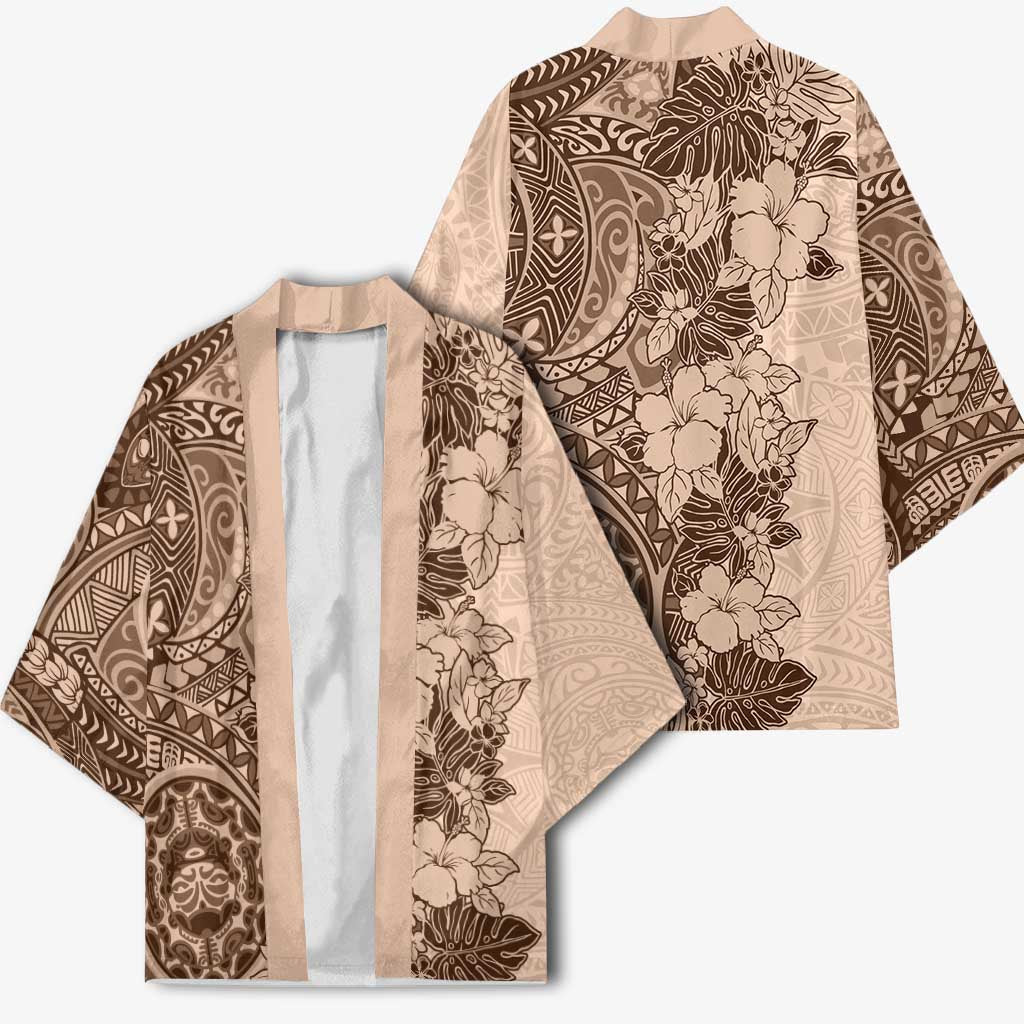 Polynesia Kimono Hibiscus Hawaiian Tribal Tattoo Retro Pink Pastel - Polynesian Pride
