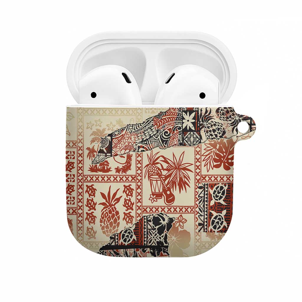 Hawaii Beige Version AirPods Case Aloha Tribal Pattern LT9 Beige - Polynesian Pride
