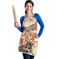 Hawaii Beige Version Apron Aloha Tribal Pattern LT9 - Polynesian Pride