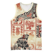 Hawaii Beige Version Basketball Jersey Aloha Tribal Pattern LT9 Unisex Beige - Polynesian Pride