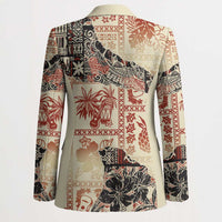 Hawaii Beige Version Blazer Aloha Tribal Pattern LT9 - Polynesian Pride