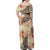 Hawaii Family Matching Off Shoulder Maxi Dress and Hawaiian Shirt Aloha Tribal Pattern Beige Version LT9 - Polynesian Pride