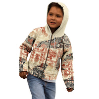Hawaii Kid Hoodie Aloha Tribal Pattern Beige Version LT9 - Polynesian Pride