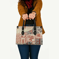 Hawaii Beige Version Leather Bag Aloha Tribal Pattern - Polynesian Pride
