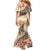 Hawaii Mermaid Dress Aloha Tribal Pattern Beige Version LT9 - Polynesian Pride