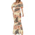 Hawaii Mermaid Dress Aloha Tribal Pattern Beige Version LT9 - Polynesian Pride