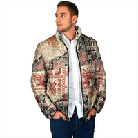Hawaii Beige Version Padded Jacket Aloha Tribal Pattern LT9 - Polynesian Pride