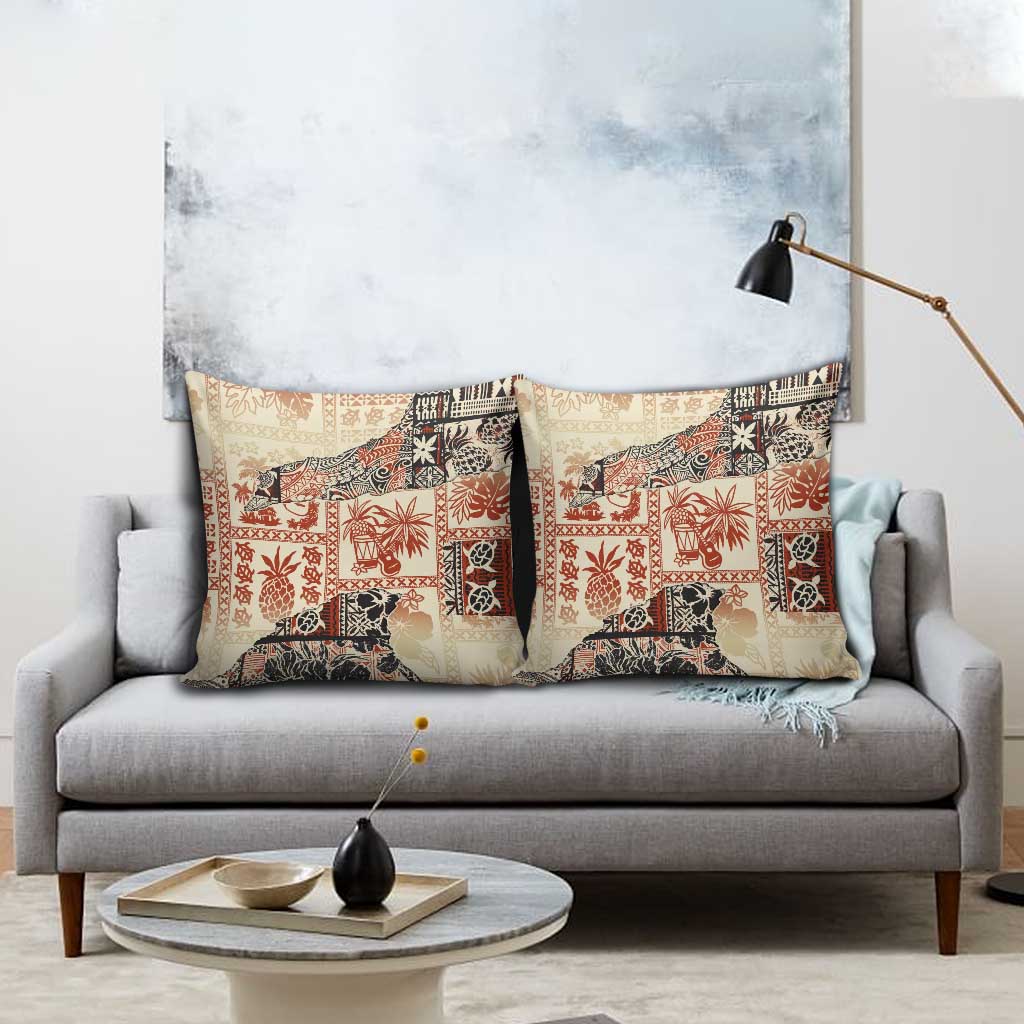 Hawaii Beige Version Pillow Cover Aloha Tribal Pattern - Polynesian Pride