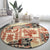 Hawaii Round Carpet Aloha Tribal Pattern Beige Version LT9 - Polynesian Pride