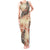 Hawaii Tank Maxi Dress Aloha Tribal Pattern Beige Version LT9 Women Beige - Polynesian Pride