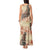 Hawaii Tank Maxi Dress Aloha Tribal Pattern Beige Version LT9 - Polynesian Pride