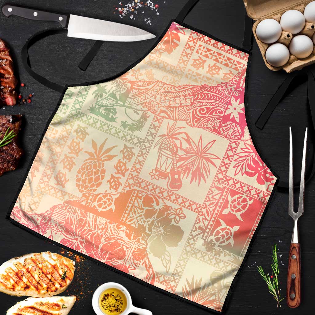Hawaii Sweat Pink Ombre Apron Aloha Tribal Pattern LT9 Pink - Polynesian Pride