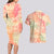 Hawaii Couples Matching Long Sleeve Bodycon Dress and Hawaiian Shirt Aloha Tribal Pattern Sweat Pink Ombre LT9 - Polynesian Pride