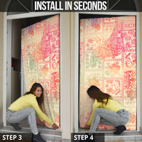 Hawaii Sweat Pink Ombre Door Cover Aloha Tribal Pattern - Polynesian Pride