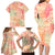 Hawaii Family Matching Long Sleeve Bodycon Dress and Hawaiian Shirt Aloha Tribal Pattern Sweat Pink Ombre LT9 - Polynesian Pride