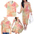 Hawaii Family Matching Off Shoulder Long Sleeve Dress and Hawaiian Shirt Aloha Tribal Pattern Sweat Pink Ombre LT9 - Polynesian Pride