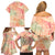 Hawaii Family Matching Off Shoulder Short Dress and Hawaiian Shirt Aloha Tribal Pattern Sweat Pink Ombre LT9 - Polynesian Pride