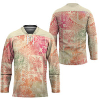Hawaii Sweat Pink Ombre Hockey Jersey Aloha Tribal Pattern LT9 - Polynesian Pride