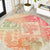 Hawaii Round Carpet Aloha Tribal Pattern Sweat Pink Ombre LT9 Pink - Polynesian Pride