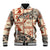 Aloha Hawaii Christmas Baseball Jacket Mele Kalikimaka Tapa Tribal Retro Style LT9 Unisex Beige - Polynesian Pride