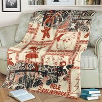 Aloha Hawaii Christmas Blanket Mele Kalikimaka Tapa Tribal Retro Style LT9 - Polynesian Pride