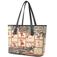 Aloha Hawaii Christmas Leather Tote Bag Mele Kalikimaka Tapa Tribal Retro Style LT9 - Polynesian Pride