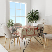 Aloha Hawaii Christmas Tablecloth Mele Kalikimaka Tapa Tribal Retro Style LT9 - Polynesian Pride