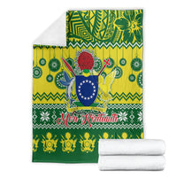 Cook Islands Christmas Blanket Santa Beach Meri Kiritimiti LT9 - Polynesian Pride