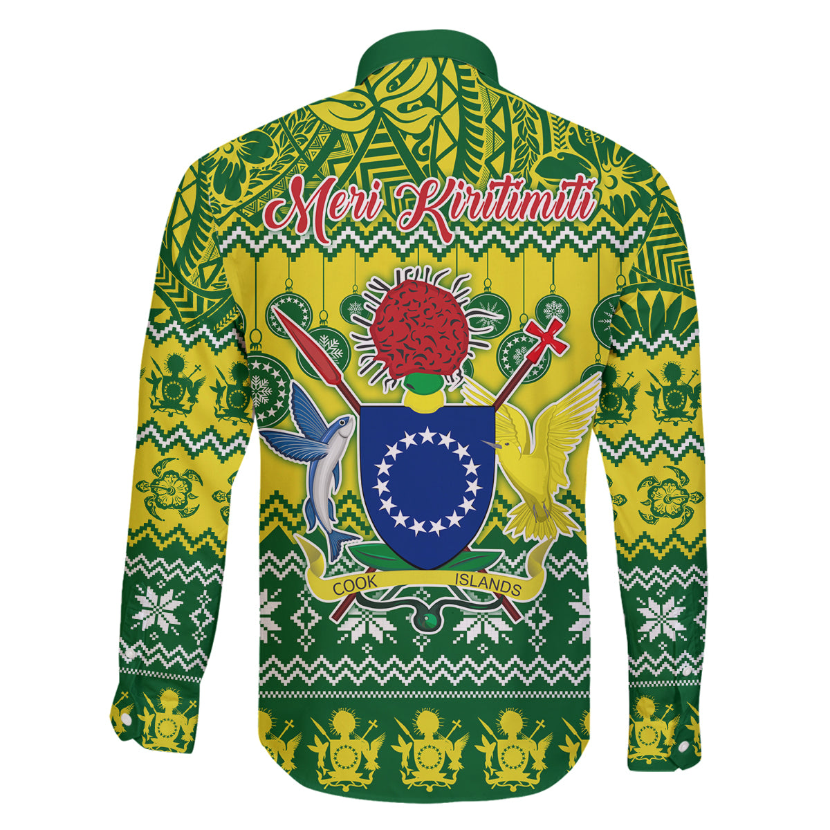Cook Islands Christmas Family Matching Mermaid Dress and Hawaiian Shirt Santa Beach Meri Kiritimiti LT9 - Polynesian Pride