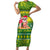 Cook Islands Christmas Family Matching Short Sleeve Bodycon Dress and Hawaiian Shirt Santa Beach Meri Kiritimiti LT9 Mom's Dress Green - Polynesian Pride