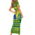 Cook Islands Christmas Family Matching Short Sleeve Bodycon Dress and Hawaiian Shirt Santa Beach Meri Kiritimiti LT9 - Polynesian Pride