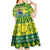 Cook Islands Christmas Kid Short Sleeve Dress Santa Beach Meri Kiritimiti LT9 - Polynesian Pride