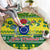 Cook Islands Christmas Round Carpet Santa Beach Meri Kiritimiti LT9 - Polynesian Pride