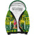 Cook Islands Christmas Sherpa Hoodie Santa Beach Meri Kiritimiti LT9 Unisex Green - Polynesian Pride