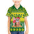 Personalised Cook Islands Christmas Family Matching Mermaid Dress and Hawaiian Shirt Santa Beach Meri Kiritimiti LT9 Son's Shirt Green - Polynesian Pride