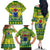 Personalised Cook Islands Christmas Family Matching Off Shoulder Long Sleeve Dress and Hawaiian Shirt Santa Beach Meri Kiritimiti LT9 - Polynesian Pride