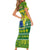 Personalised Cook Islands Christmas Family Matching Short Sleeve Bodycon Dress and Hawaiian Shirt Santa Beach Meri Kiritimiti LT9 - Polynesian Pride