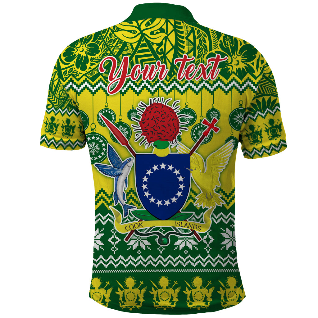 Personalised Cook Islands Christmas Polo Shirt Santa Beach Meri Kiritimiti LT9 - Polynesian Pride