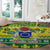 Personalised Cook Islands Christmas Round Carpet Santa Beach Meri Kiritimiti LT9 - Polynesian Pride